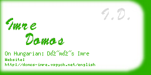 imre domos business card